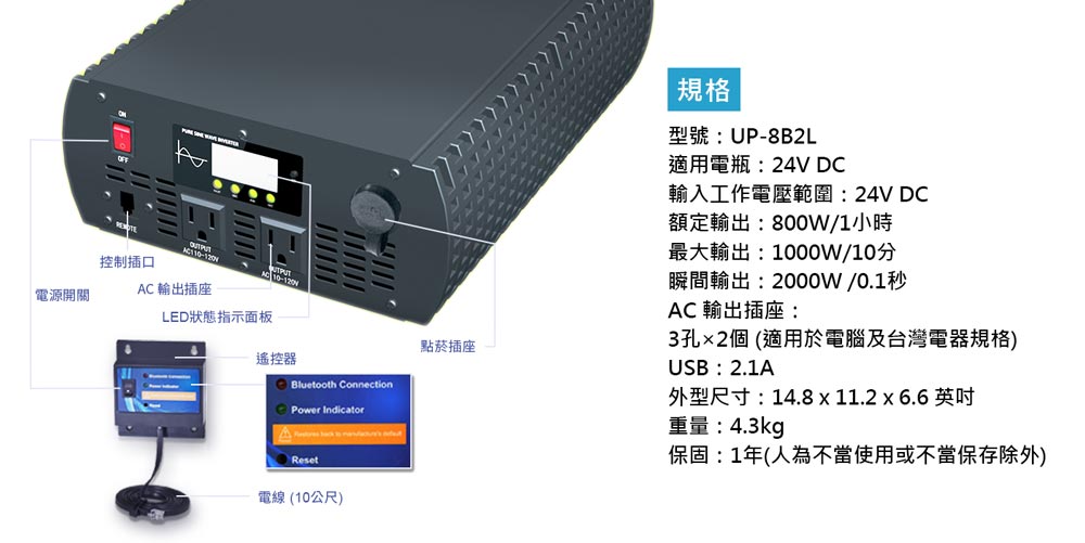 AUTOMAXX★UP-8B2L 24V1000W電源轉換器圖 B