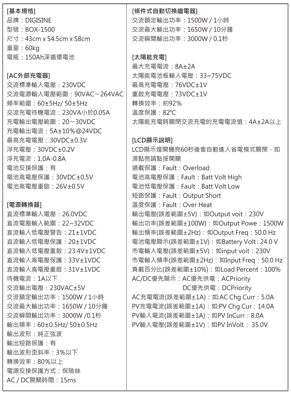 Digisine ★【BOX-1500】智慧多功能不斷電儲能電力箱12V/110V 產品細部圖